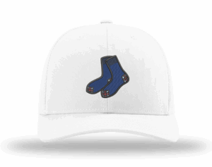 Blue Hose Ball Cap in White
